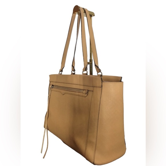 Rebecca Minkoff Monroe Leather Tote Color Biscuit - Picture 4 of 16